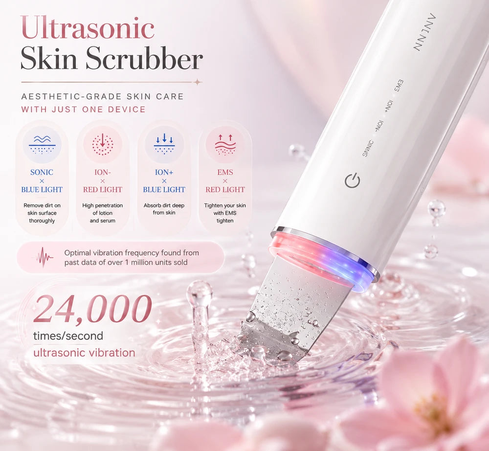 Ultrasonic Facial Skin Scrubber
