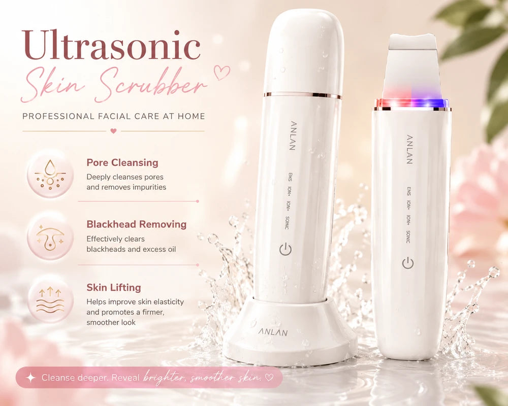 Ultrasonic Facial Skin Scrubber