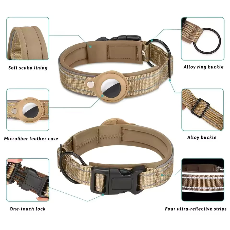Anti-Lost Dog Collar Waterproof Reflective Airtag