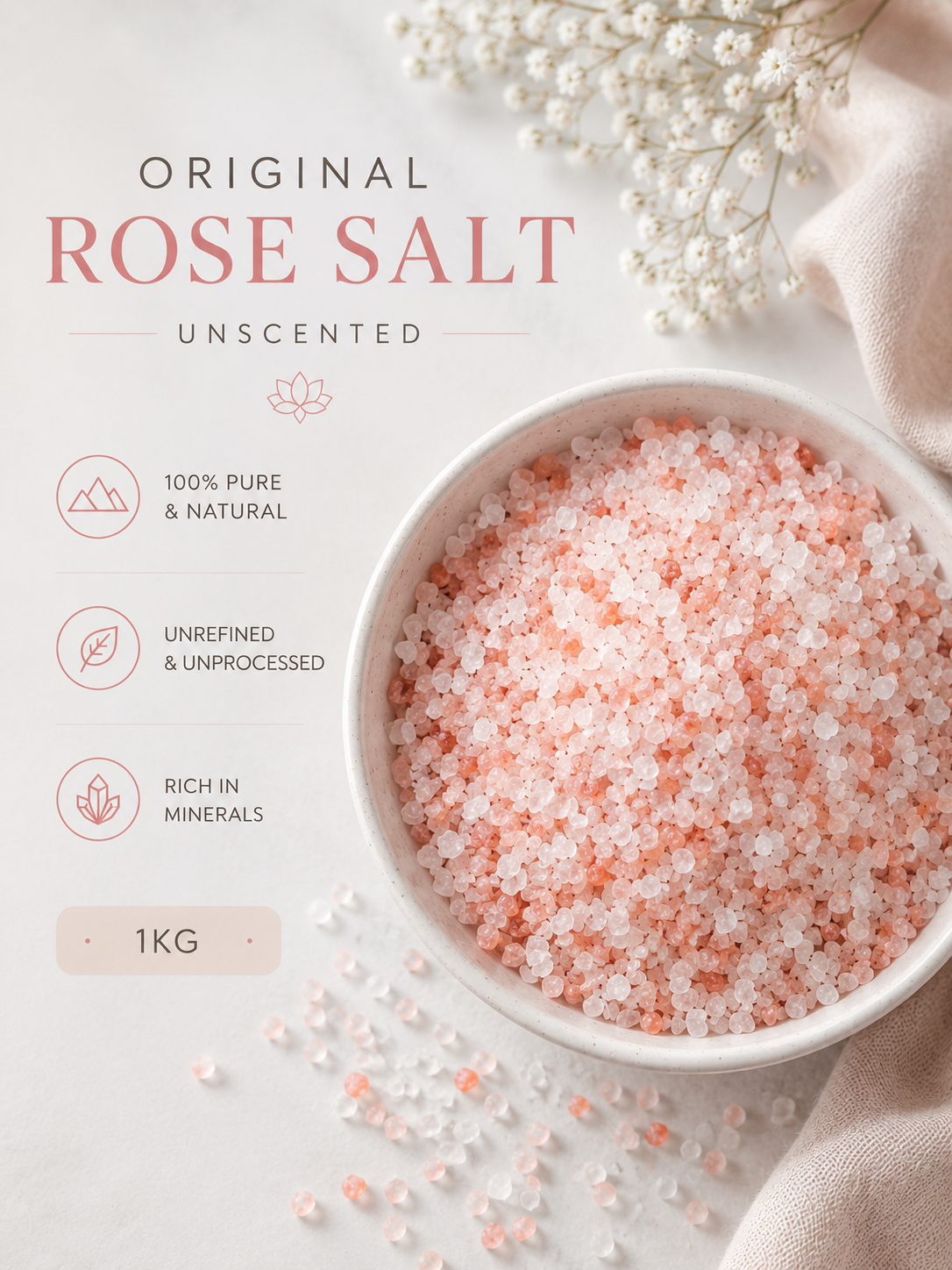 1KG - Aromatic Himalayan Bath Salt